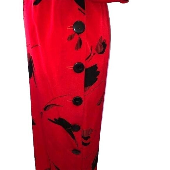 On The Rocks Dress Size 3 Juniors Womens Vintage Red Black Elastic Waist Belt - Picture 10 of 13